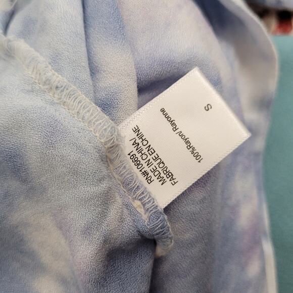 Young Fabulous & Broke Soho Tie Dye Surplice Top Blue Yellow Size Small NWT - Picture 8 of 8